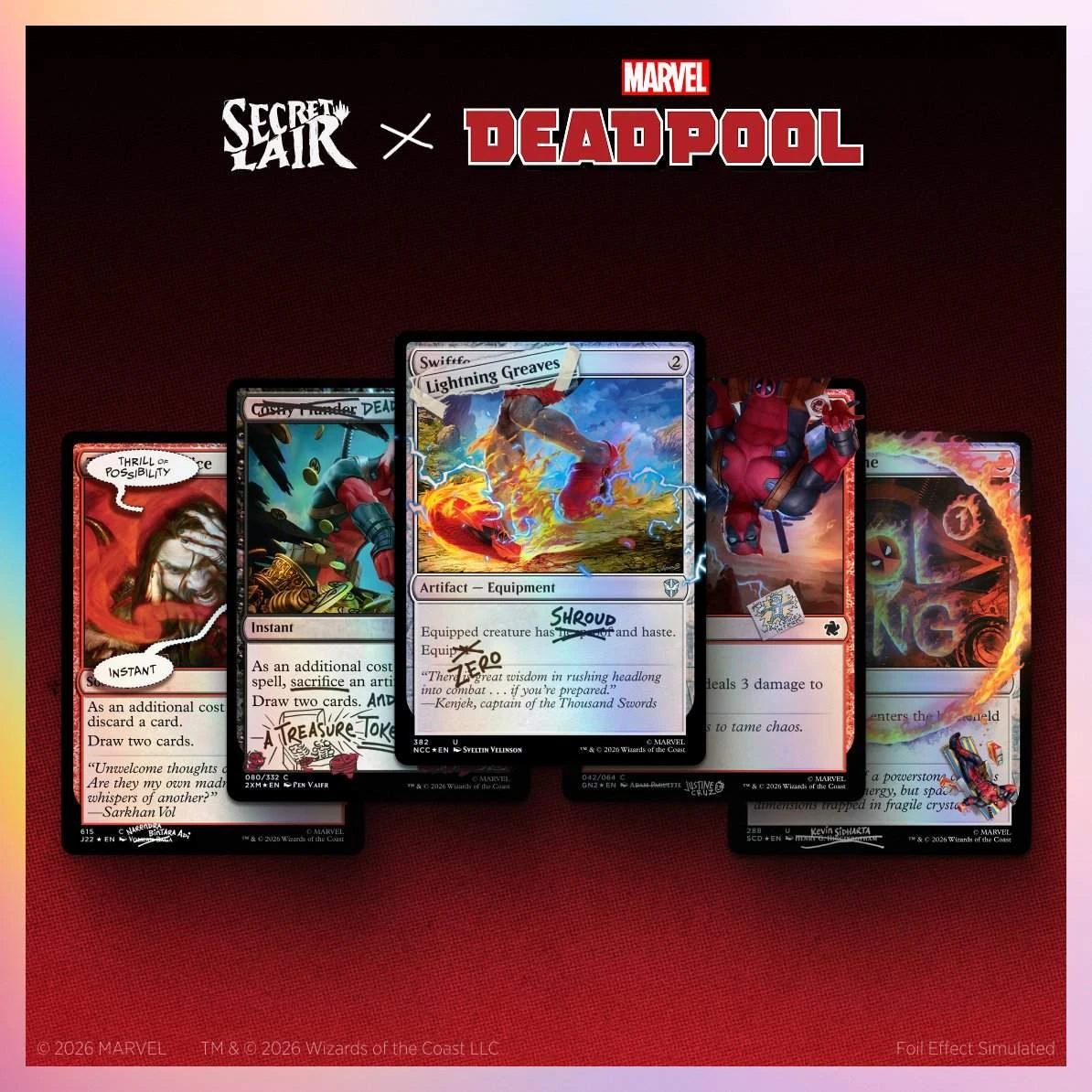 Secret Lair "Secret Lair x Marvel's Deadpool: I Fixed It (You’re Welcome)" FOIL