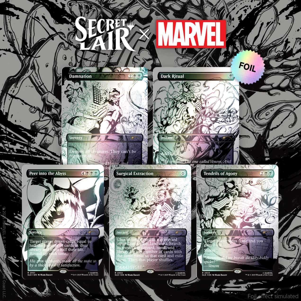 Secret Lair x Marvel's Spider-Man: Venom Unleashed (Inks) FOIL