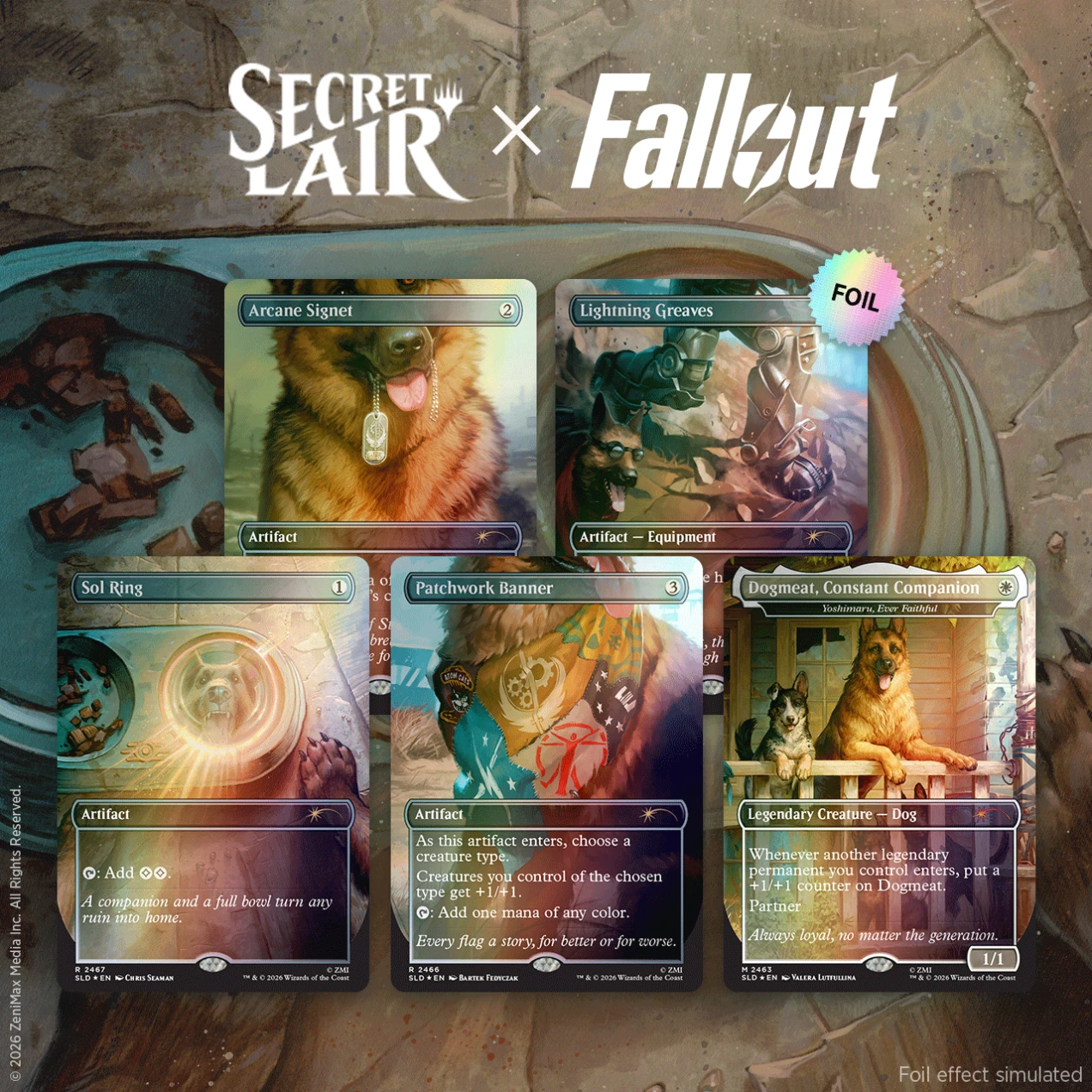 Secret Lair "Secret Lair x Fallout®: Greet the Dog" FOIL