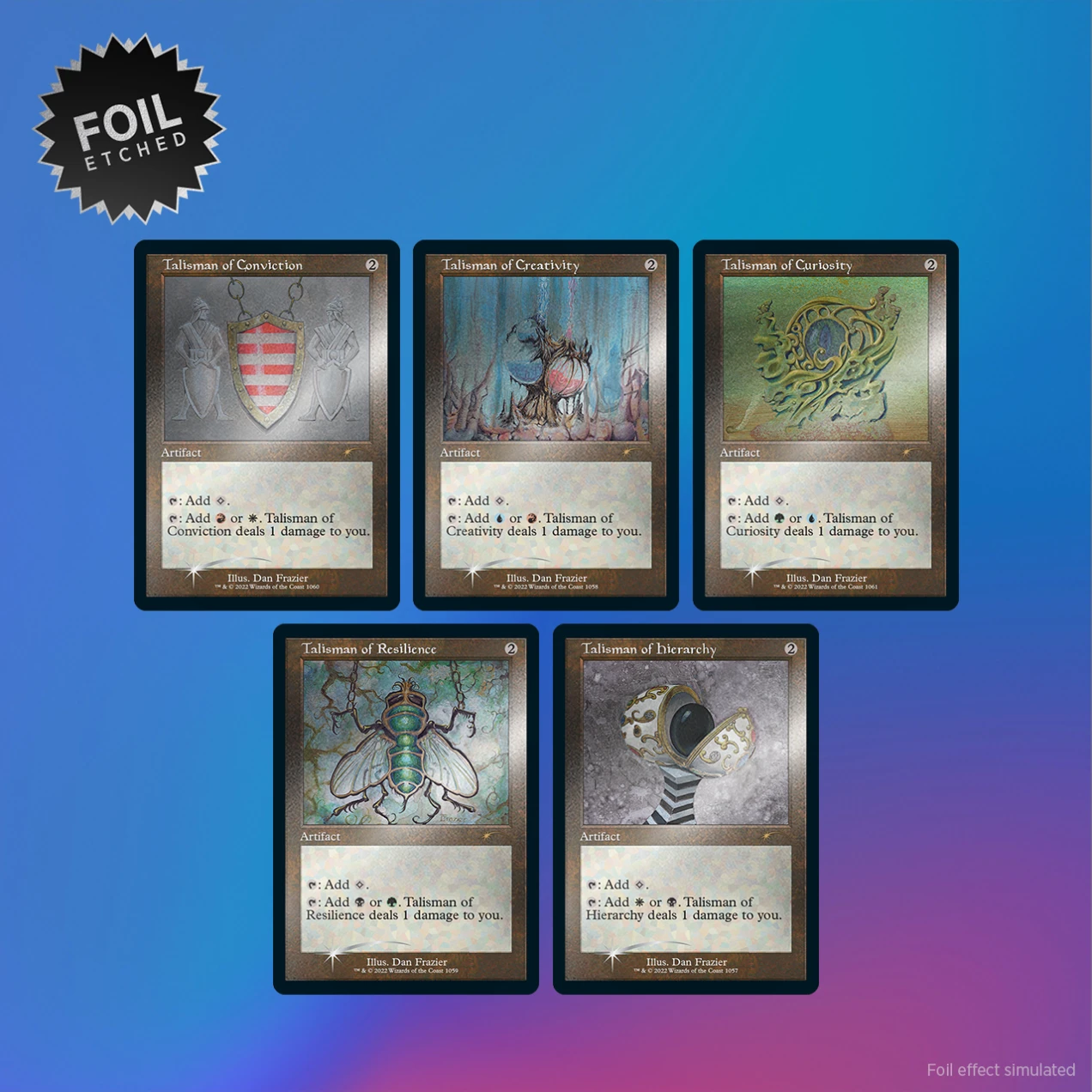 Secret Lair "Dan Frazier Is Back Again: The Enemy Talismans" ETCHED FOIL
