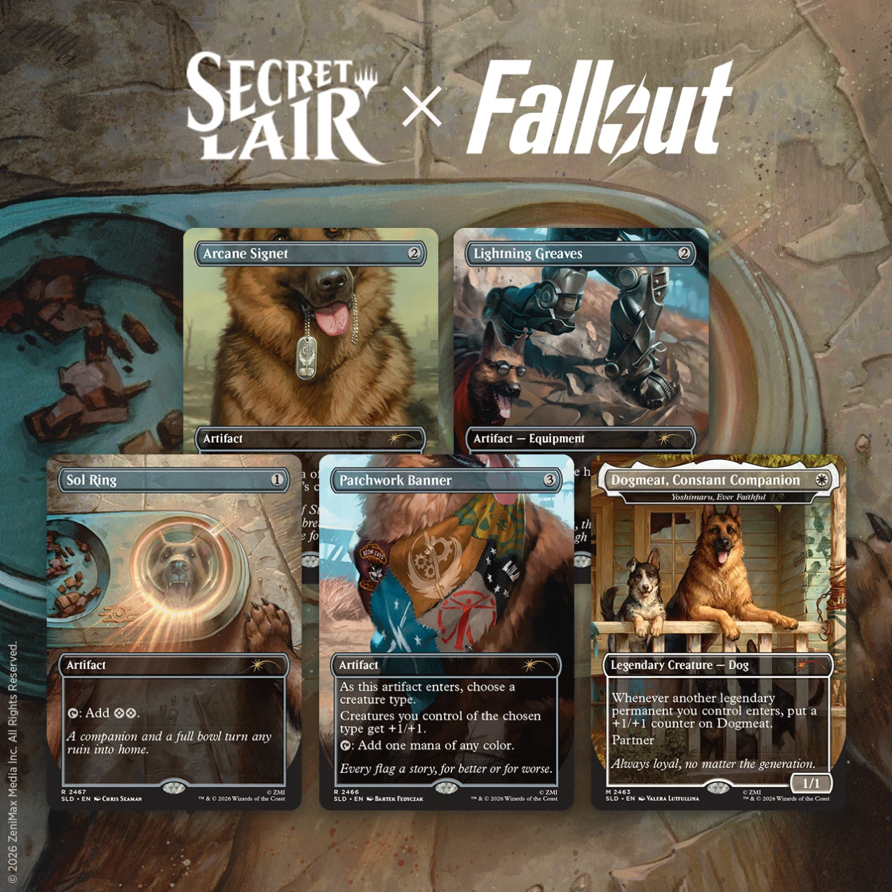 Secret Lair "Secret Lair x Fallout®: Greet the Dog" NON FOIL