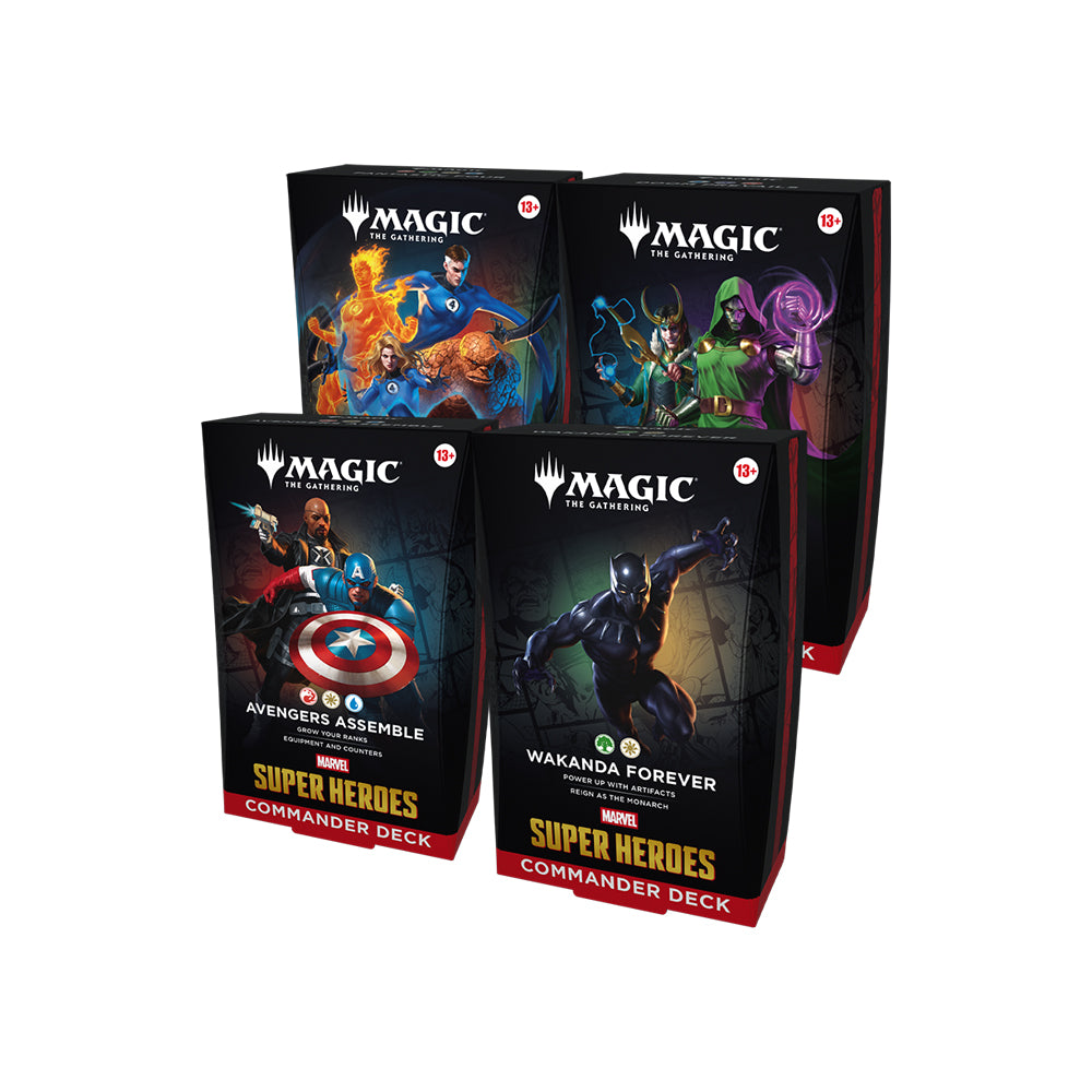 Marvel Super Heroes Commander Deck Set of 4 - (Preorder - Available 19 Jun 2026)