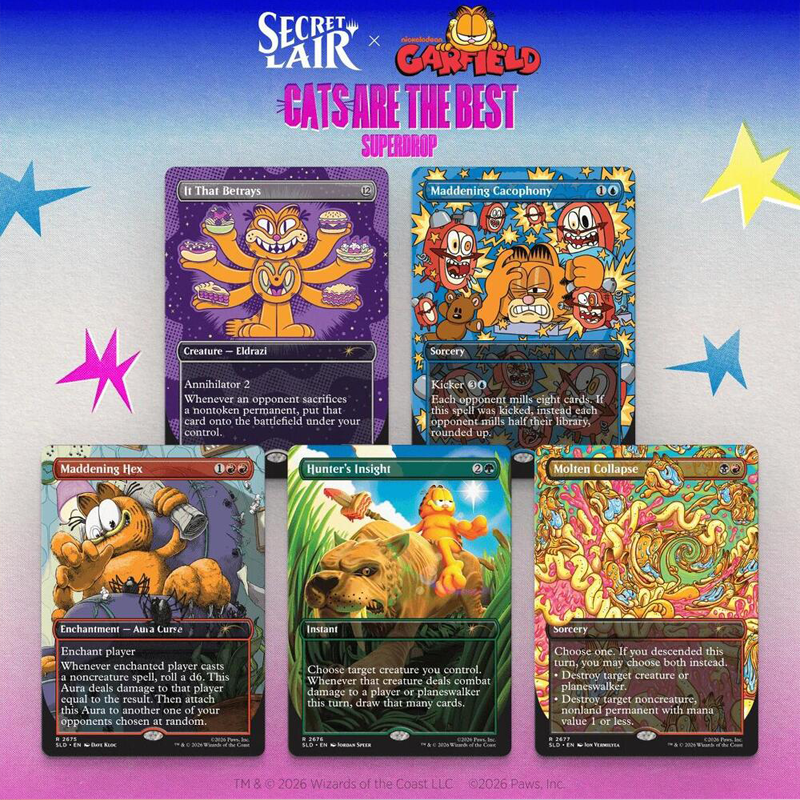 Secret Lair "Secret Lair x Garfield: Our Only Thought is to Entertain You" NON FOIL