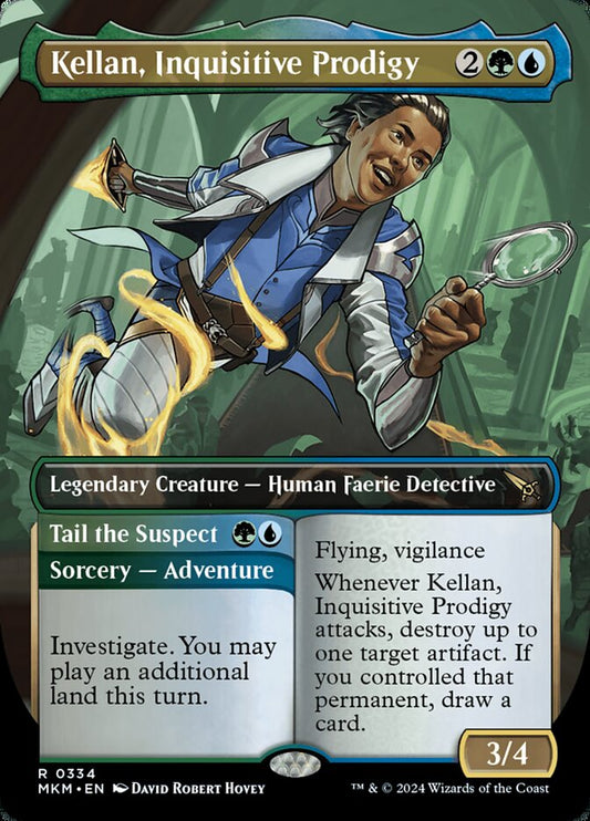 Kellan, Inquisitive Prodigy // Tail the Suspect MKM-334 [Borderless] R Multicolor